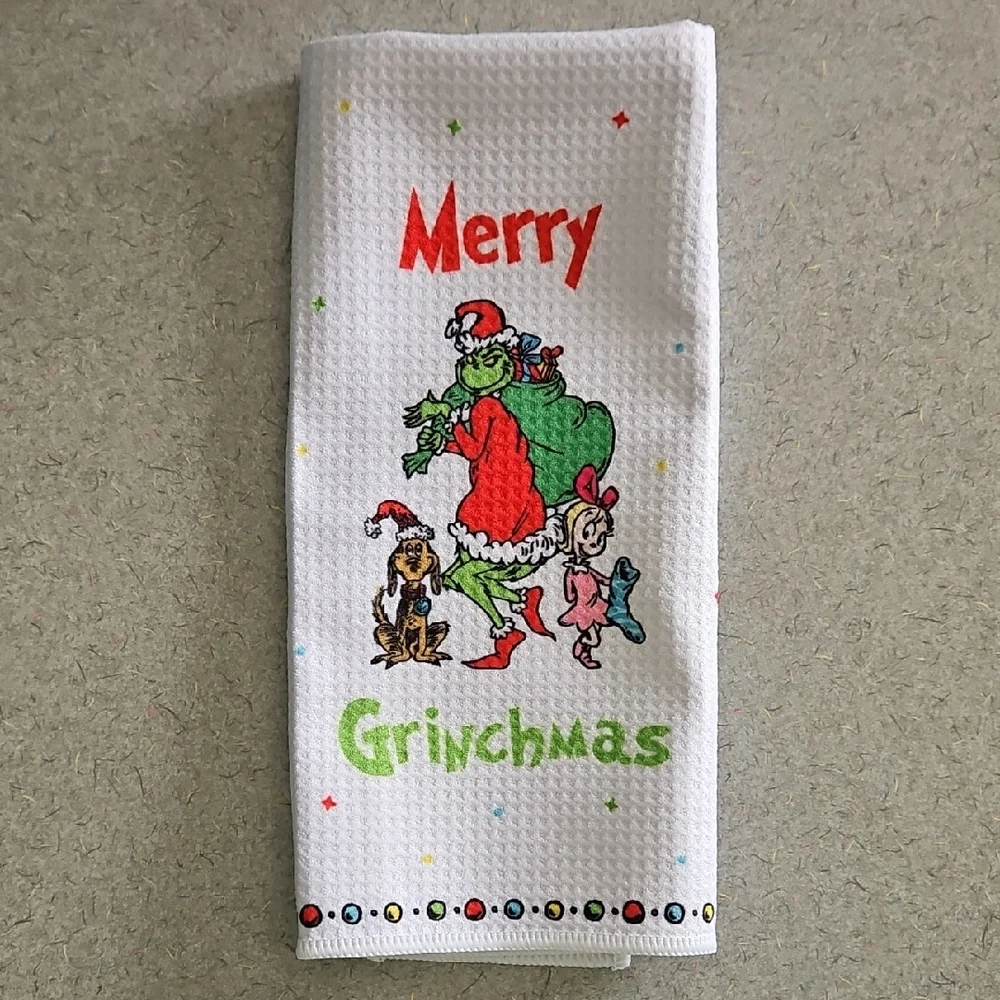 Merry Grinchmas Holiday Hand Towel